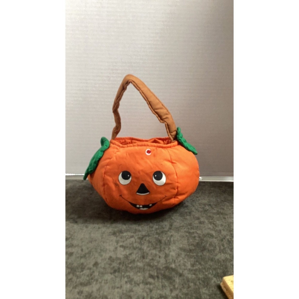 Vintage pumpkin trick or treat bag Halloween Jacko lantern. Russ